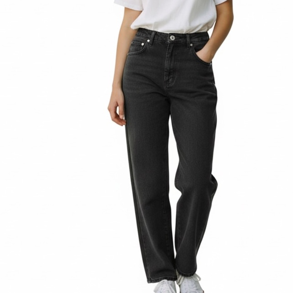 Abercrombie & Fitch Ankle Straight Ultra High Rise Jeans - Black - Size 30